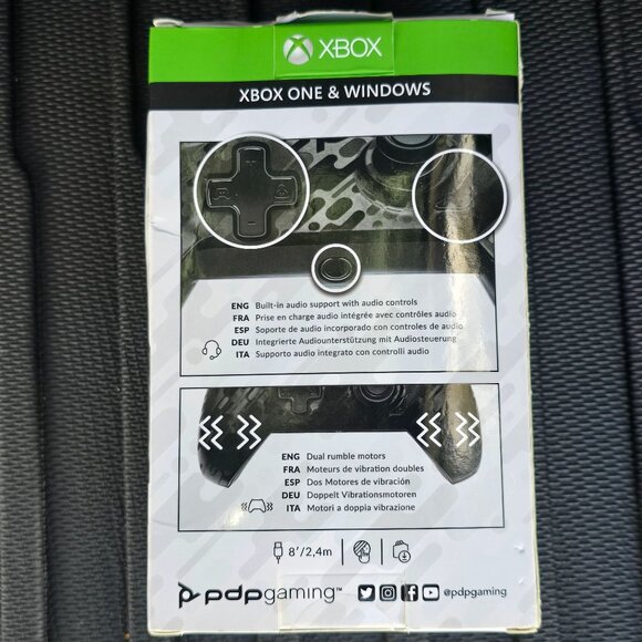 Xbox One & Windows PDP Gaming Wired Controller Stealth Series Phantom Black Dual - Picture 6 of 7